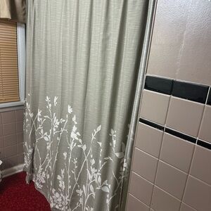 Elegant Grey and White Shower Curtain